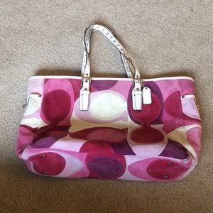Authentic Suede Coach purse